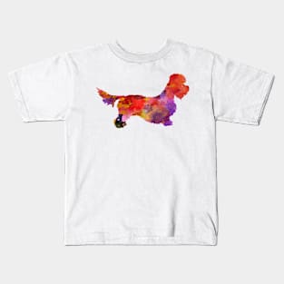 Dandie Dinmont terrier in watercolor Kids T-Shirt